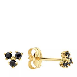 Jackie Gold Ohrringe - Jackie Miro Triangle Onyx Studs - Gr. unisize - in Gold - für Damen