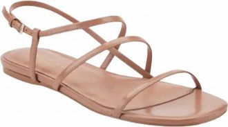 Marc Fisher Womens Elysha Strappy Flat Sandals In Medium Natural