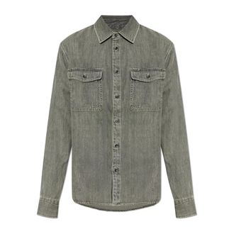 Rag & Bone Jack Infuse Denim Shirt - Heren - Spijkeroverhemden - Grijs - 2XL - Denim - Overhemden