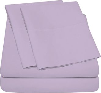 Luxury Home Deep Pocket Microfiber Sheet Set in Lilac at Nordstrom Rack, Size California King