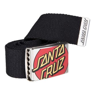 Santa Cruz Synthetikg&uuml;rtel SANTA CRUZ CROP DOT BELT, Herren, schwarz, Canvas, Kunstfaser, kontrastfarbene Details, unifarben mit Farbeinsatz, G&uuml;rtel Synthetikg&uuml;r