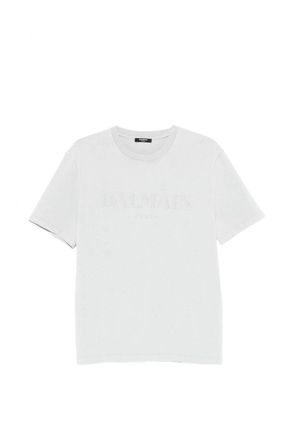 Balmain REGULAR EMBROIDERED LOGO T SHIRT Size: XL, colour: GREY