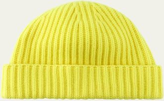 Bergdorf Goodman Mens Rib-Knit Cashmere Beanie Hat
