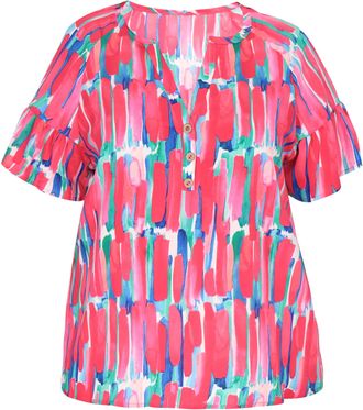 Usha Grote maat blouse Dames roos