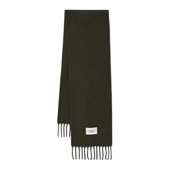 Marc O'Polo Accessoires, Dames, Groen, ONE Size, Wol, Fringed Wool Scarf
