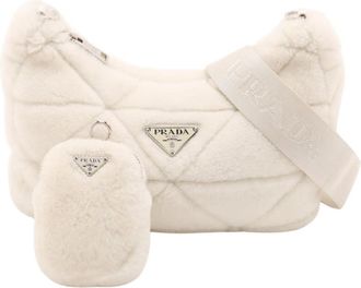 Prada Pre-owned Prada Quilted Shearling Re Edition 2005 Crossbody Ladies 1BC151