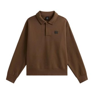 Vans Polo de Forro Polar con Cremallera - Tops - Hombre - Marr&oacute;n - XS