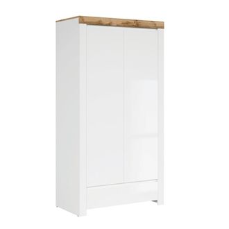 Petits Meubles Armario 2 puertas 1 caj&oacute;n tableros de aglomerado laminados blanco