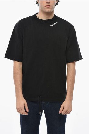 Dsquared2 Loose Fit Solid Color Cotton Crew-neck T-shirt size Xxl