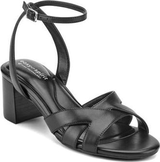 Easy Spirit Delicia Ankle Strap Sandal in Black at Nordstrom, Size 6.5