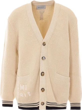 Ami Truien & Vesten, Heren, Beige, XL, Katoen, Ami de Coeur Cardigan