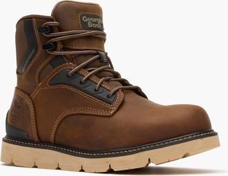 Rocky Mens Carbon Flex Wedge Work Boot - Wide In Brown