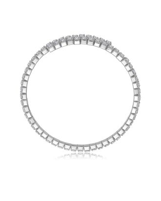 Rachel Glauber Plated Cz Tennis Bracelet