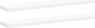 vidaXL Vidaxl - Estantes Flotantes De Pared 2 Uds Mdf Blanco 120x23,5x3,8 Cm