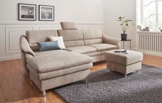 Sit&more Ecksofa »Cardoso L-Form« mit Federkern, wahlweise mit Bettfunktion