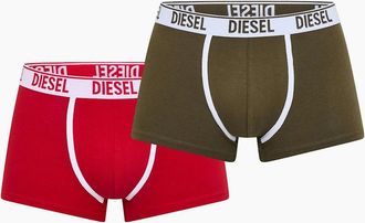 Diesel Mens 2 Pack Plain Design Trunck - Green - Size: 32/33/32