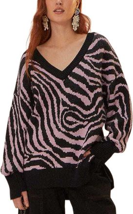 Farm Rio Farm Rio Wool-Blend Knit Sweater