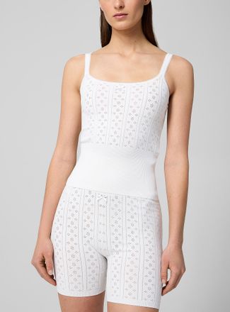 J.W.Anderson Womens Pointelle knit fitted Cami Top