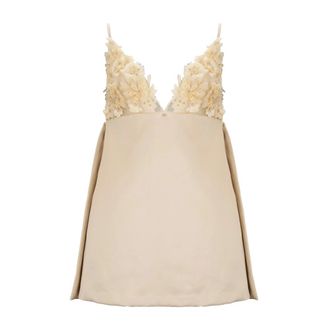 Elisabetta Franchi Short Dresses, female, Yellow, L, Tulle Short Dress