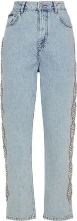 Philipp Plein Denim Broek Loose Fit - Dames - Cropped Jeans - Blauw - W26 - Denim - Jeans