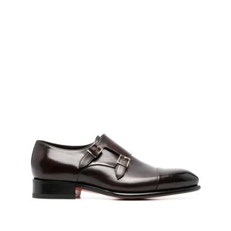 Santoni Schoenen, Heren, Bruin, 40 EU, Leer, Bruine leren kalfsleren laarzen