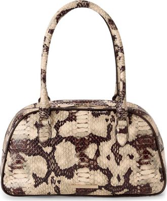 Brahmin Angie Leather Barrel Bag in Feline at Nordstrom