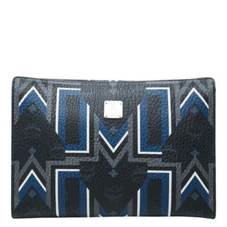 MCM Logo Leather Clutch Bag