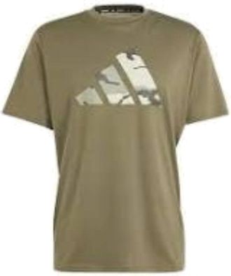 adidas Train Essentials Seasonal Brand Love Camo T-Shirt Asia Sizing Green IM7452