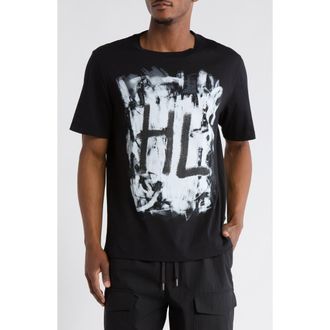 Helmut Lang Scribble Cotton Graphic T-Shirt in Black/White at Nordstrom Rack, Size X-Large