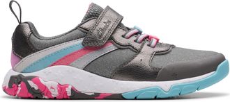 Clarks Tidal Star Kid Textile Trainers in Size 8.5 Grey