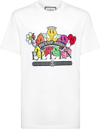 Philipp Plein Heren, Tops, Wit, Maat: 3XL Katoen