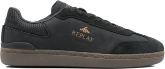 Replay Pyper leren sneakers - Zwart