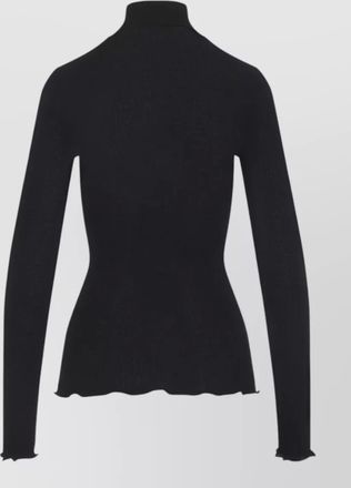 Prada silk wool ribbed turtleneck top