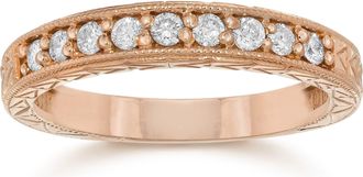 Pompeii3 1/4ct Engraved Diamond Ring 14K Rose Gold