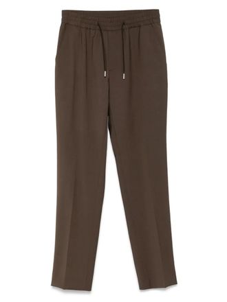 Sandro elasticated straight-leg trousers - Brown