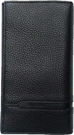 Bulgari Black Leather Long Wallet (Bi-Fold) (Pre-Owned)