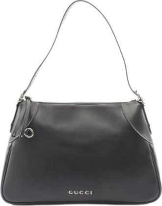Gucci Pre-owned Vintage Schoudertas - Dames - Vintage Schoudertas - Zwart - ONE Size - Leer - Vintage