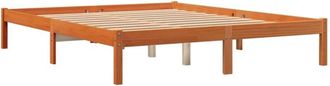 vidaXL Bed Frame without Mattress Wax Brown 150x200 cm King Size Solid Wood Pine Vidaxl