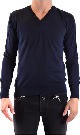 Hosio V-hals Trui - Heren - V-hals truien - Blauw - S - Katoen - Truien & Vesten