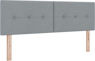 vidaXL Headboard Height Adjustable Manual Light grey 160 cm Fabric Vidaxl