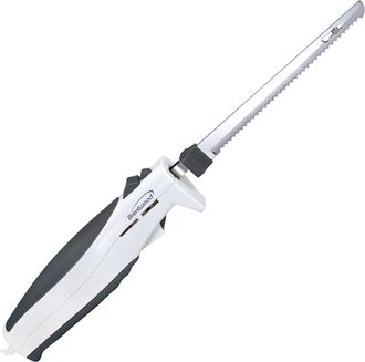 Brentwood 7.5-Inch Electric Carving Knife in White