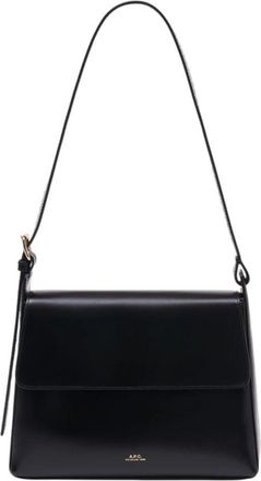 A.P.C. Virginie Flap Bag - Dames - Schoudertassen - Zwart - ONE Size - Katoen - Tassen