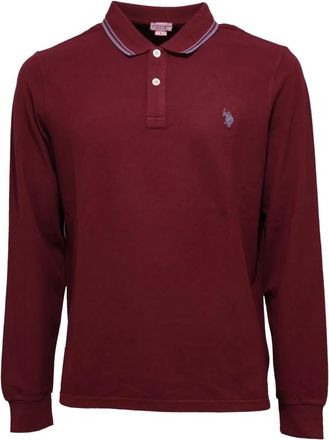 U.S.Polo Association U.S. Polo Assn., Polo Shirts, male, Red, L, Burgundy Gart Dyed T-Shirt
