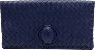 Bottega Veneta Pre-owned Bottega Veneta Nappa Intrecciato Turn Lock Clutch B04271159D