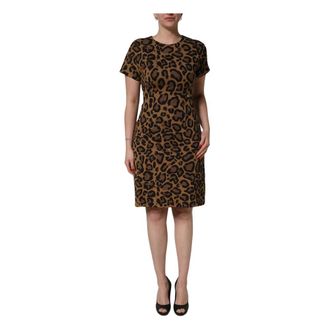 Dolce & Gabbana Dames, Jurken, Bruin, Maat: XL Katoen