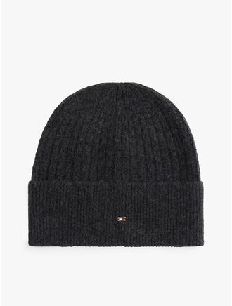 Tommy Hilfiger Womens Cable Knit Beanie - Black