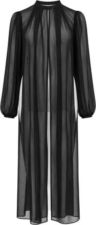Elisabetta Franchi Blouse in georgette stof - Dames - Blouses - Zwart - M - Polyester - Overhemden