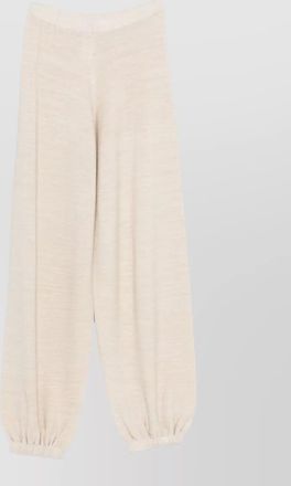 Fabiana Filippi wool cotton wide leg ankle trousers