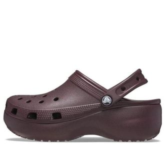 Crocs (WMNS) Crocs Classic Platform Clogs Dark Cherry 206750-6WD