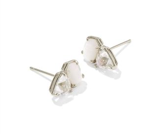 Kendra Scott Womens Tatum Stud Earrings In Silver Neutral Mix